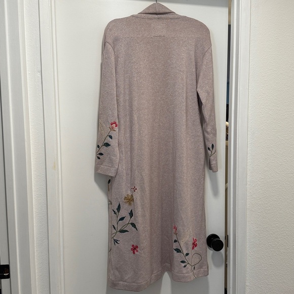 NEW Johnny Was Cozy Embroidered Shimmer Cardigan / Duster S - Picture 4 of 9